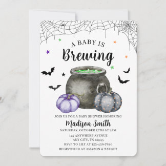 Eine Baby Braut Halloween Baby Shower Einladung