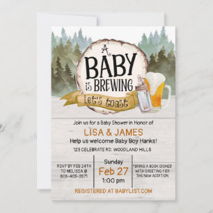 Eine Babybrauerei-Baby-Party, Co-Ed-Baby-Party Einladung