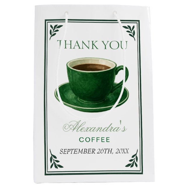 Eine Babybrauerei-Babyparty mit Kaffeetasse Mittlere Geschenktüte (Vorderseite)