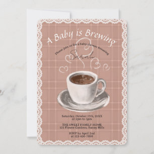 Eine Babybrauerei Kaffee Baby Show Einladung