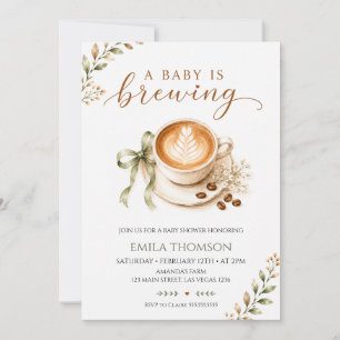 Eine Babybrauerei Kaffee neutrale Babyparty Einladung