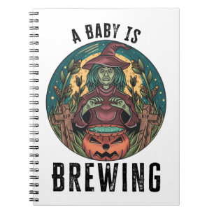 Eine Babyparty braut Halloween-Hexe Notizblock