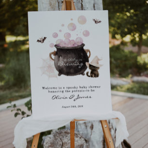 Eine Babyparty brodelt Halloween Babyshower Willko Poster