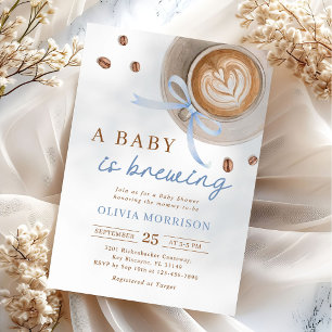 Eine Babyparty: Ein Baby braut Kaffee Einladung