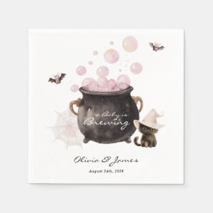 Eine Babyparty zu Halloween - A Baby is Brewing Serviette
