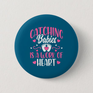 Eine Babys Fangen Arbeit Herz Baby Button