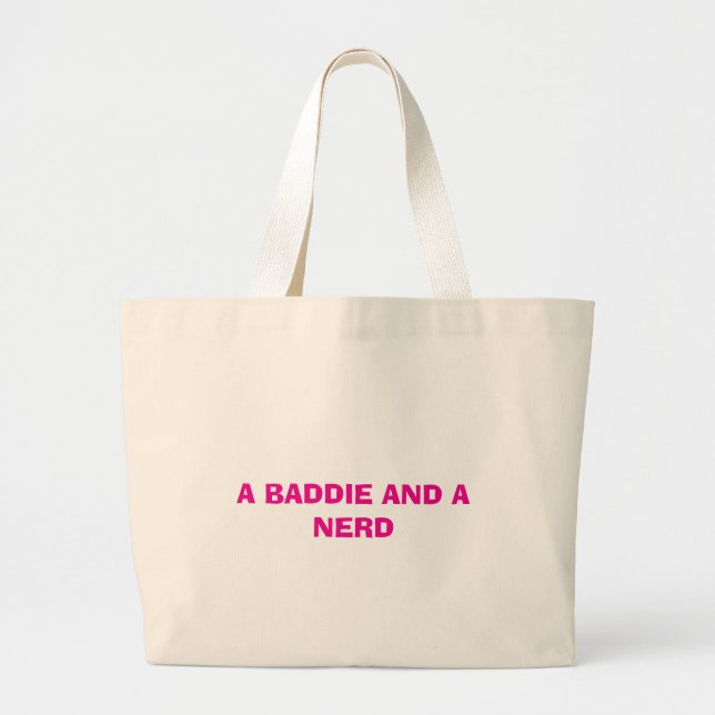Eine Baddie und eine Nerd-Tasche Jumbo Stoffbeutel (Vorne)