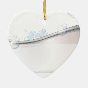 Eine Badewanne Keramikornament