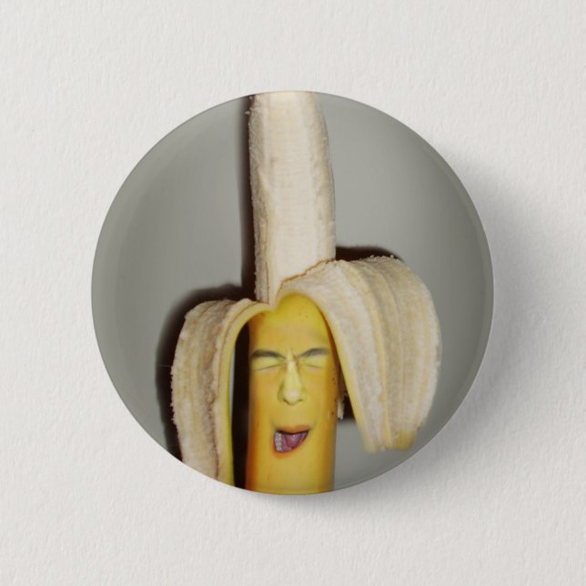 Eine Banane, die Kopfschmerzen spaltet Button (Vorderseite)