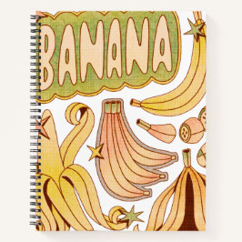 Eine Banane / Illustration einer Banane Notizbuch