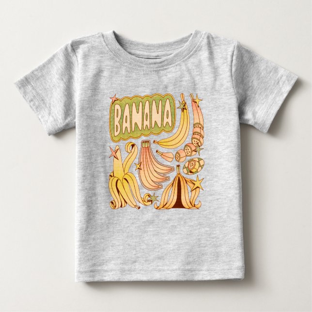 Eine Banane / Illustration von Bananen Baby T-shirt (Vorderseite)