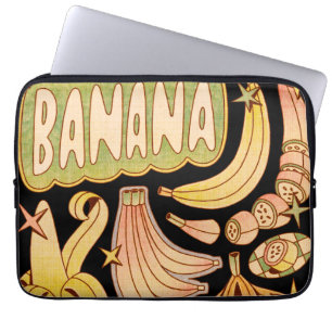Eine Banane / Illustration von Bananen Laptopschutzhülle