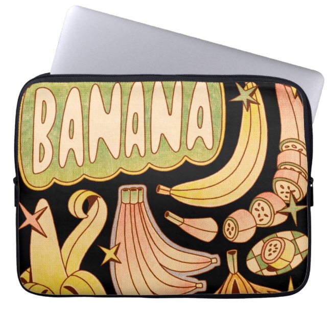 Eine Banane / Illustration von Bananen Laptopschutzhülle (Vorderseite)