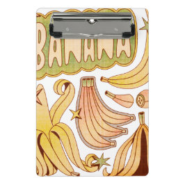 Eine Banane / Illustration von Bananen Mini Klemmbrett