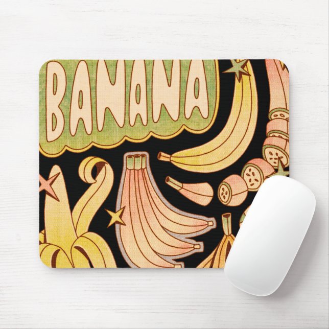Eine Banane / Illustration von Bananen Mousepad (Mit Mouse)