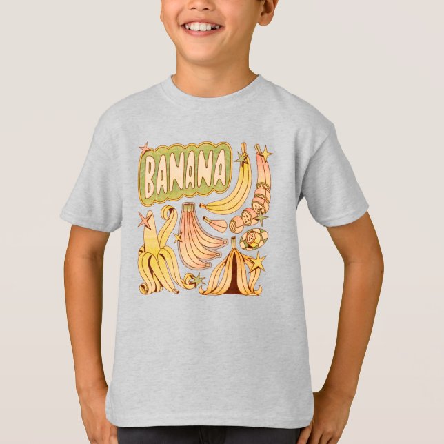 Eine Banane / Illustration von Bananen T-Shirt (Vorderseite)