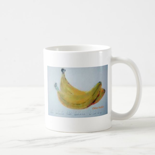 Eine Banane, zwei Bananen Kaffeetasse (Rechts)