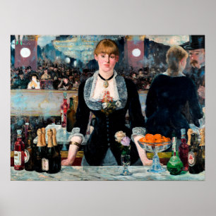 Eine Bar bei den Folies-Bergère von Édouard Manet Poster