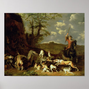 Eine Bärenjagd, 1655 Poster