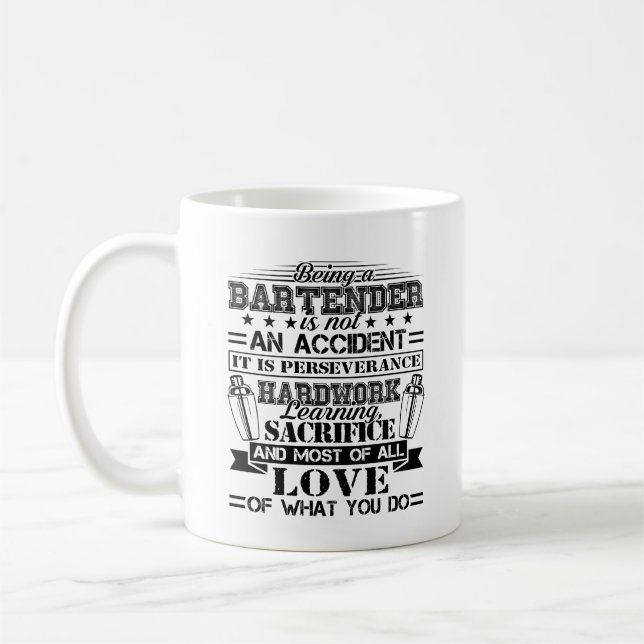 Eine Barkeeper-Tasse sein Kaffeetasse (Links)