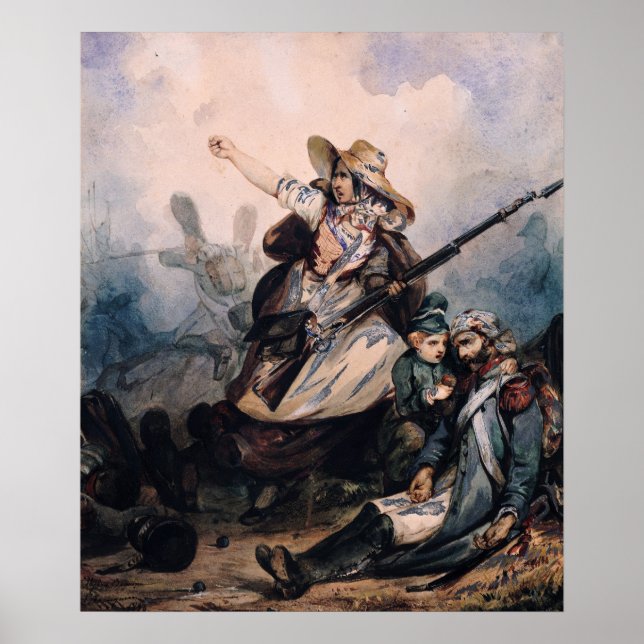 Eine Barriere 1830, 1834 Poster (Vorne)