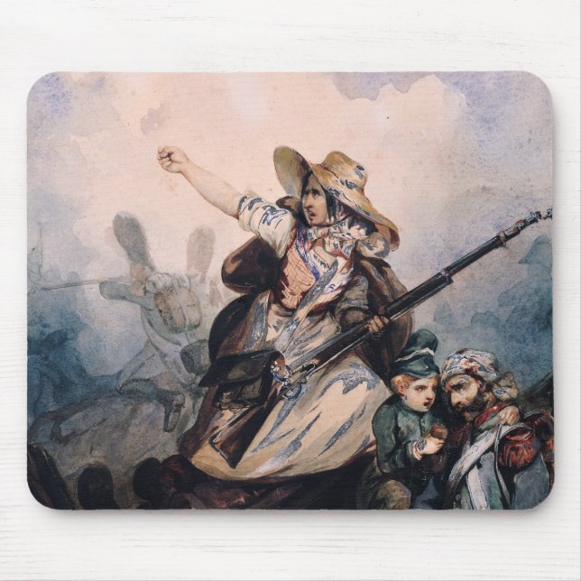 Eine Barrikade im Jahre 1830, 1834 Mousepad (Vorne)