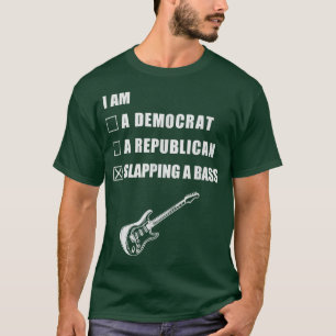 Eine BassMusic Bass Gitarre-Gitarrist schlagen T-Shirt