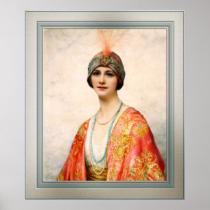 Eine Beauty in orientalischer Kostüme von William  Poster