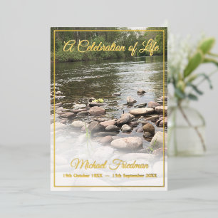 Eine Beerdigung der Gedenkstätte 'Feier des Lebens Folieneinladung