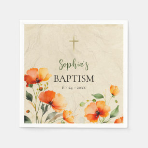 Eine beleuchtete lebensorthodoxe Christliche Taufe Serviette