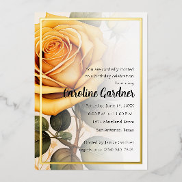 Eine beliebige Anzahl Geburtstage Einladung Gelbe 