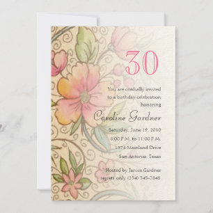 Eine beliebige Zahl zum Geburtstag Einladung