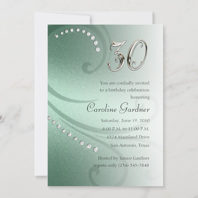 Eine beliebige Zahl zum Geburtstag Einladung (Vorderseite)