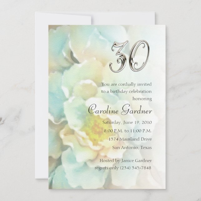 Eine beliebige Zahl zum Geburtstag Einladung (Vorderseite)