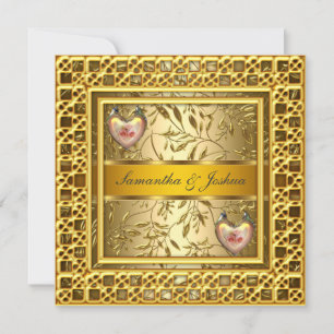 Eine beliebte elegante Hochzeitseinladung Gold Einladung