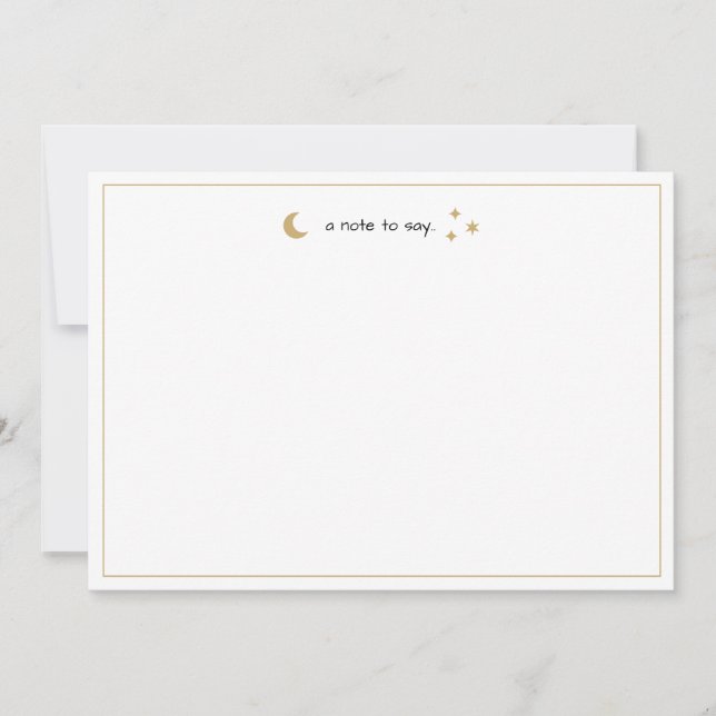 Eine Bemerkung, die man sagen kann. | Gold Moon an Mitteilungskarte (Vorderseite)