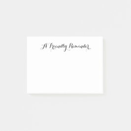 Eine benutzerfreundliche Erinnerung Post-it Klebezettel