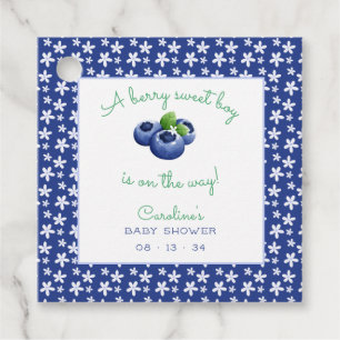 Eine Berry Sweet Baby Boy Dusche Blueberry Geschenkanhänger