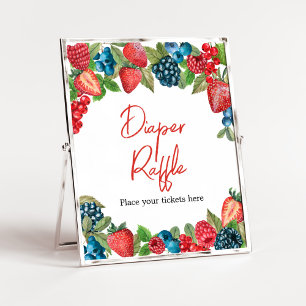 Eine Berry Sweet Baby Duschdusche Windeln Raffel Poster