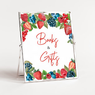 Eine Berry Sweet Baby Dusche Bücher und Geschenke Poster