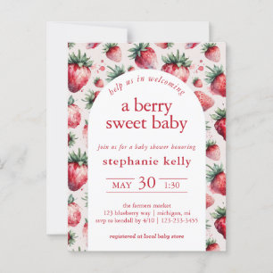 Eine Berry Sweet Baby Dusche Postkarte