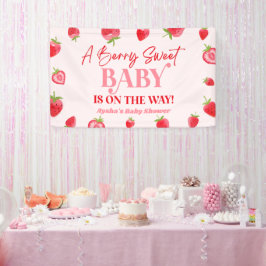 Eine Berry Sweet Baby Strawberry Baby Dusche Banner