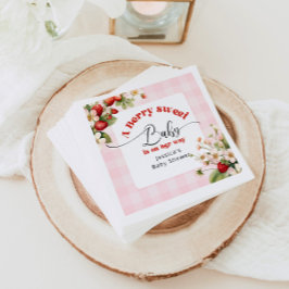 Eine Berry-Sweet-Baby Strawberry-Babydusche Serviette