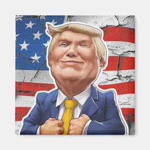 Eine beschädigte Flagge und #45 Magnet