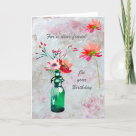 Eine besondere Freundin Schöne Blumenkarte zum Geb Karte