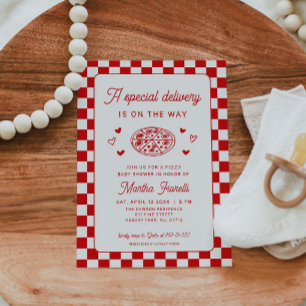 Eine besondere Lieferung Pizza Baby Shower Einladung