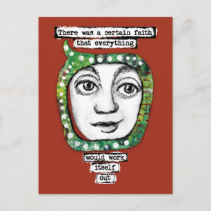 Eine bestimmte Glaubenspostkarte Postkarte
