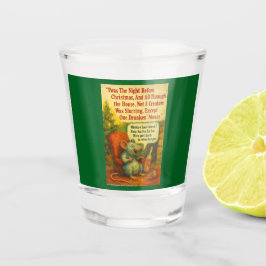 Eine betrunkene Maus – Weihnachtskarte Chaos Schnapsglas
