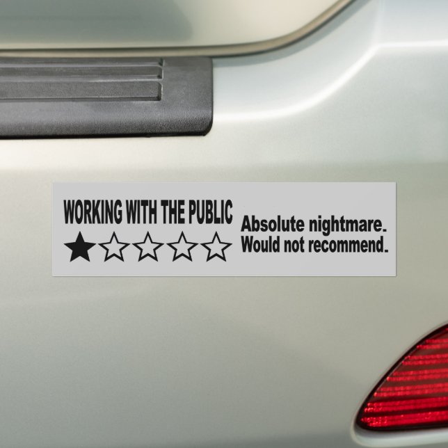 Eine Bewertung mit einem Stern   Autoaufkleber (Auf Auto)