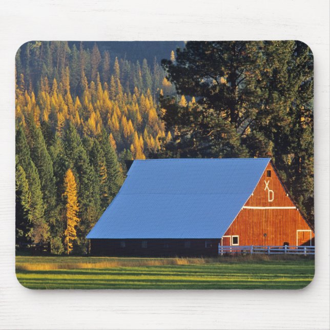 Eine bewirtschaftete rote Scheune errichtete im Mousepad (Vorne)